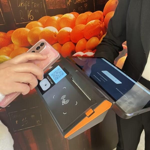 6400mAh Battery and Capacity Touch Screen Supported Payment Terminal with NFC Compatibility