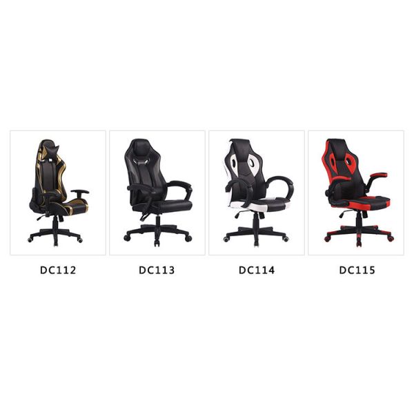 Seat Height 54cm Adjustable Armrest Racing LED Light RGB Gaming Chair with Custom Logo