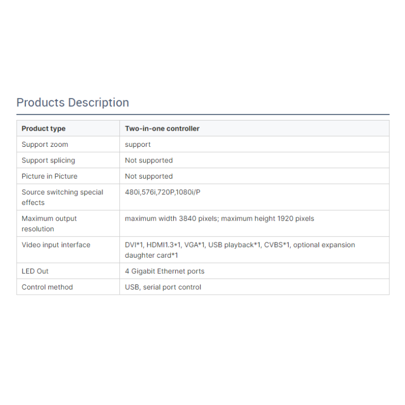 2.8KG Novastar V760 HD RGB LED Video Processor Full Color LED Display Advertising 2-in-1 Controller