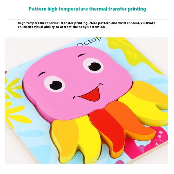 New Custom Kids Wooden 3d Puzzle Jigsaw Toys,Children Cartoon Animal Vehicle Toddler Wooden Puzzles