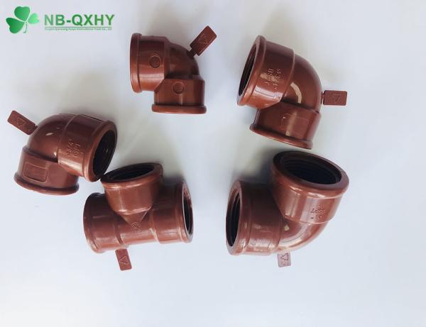 Round Head Code Pn16 Pph Red Plumbing Fitting Pipe Elbow 90 Degree Elbow for Sale