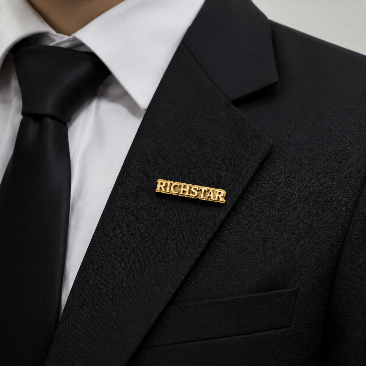Custom Gold-Plated Metallic Logo Lapel Pin | Premium Corporate Branding Badge