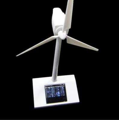 Mini Patented Solar Powered Wind Turbine Toy With 110*110*35mm Blades