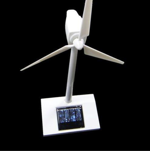 Mini Patented Solar Powered Wind Turbine Toy With 110*110*35mm Blades