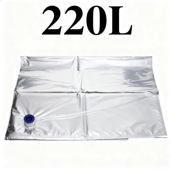 220L Aluminum Foil Aseptic Bag In Box Liner Bag | Large Volume High Barrier Bulk BIB Bag For Fruit Juice, Wine, Syrup & Industrial Liquid Packaging
