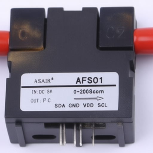 Compact bidirectional micro gas flow sensor Aosong AFS01 with digital I2C communication and stable long term performance