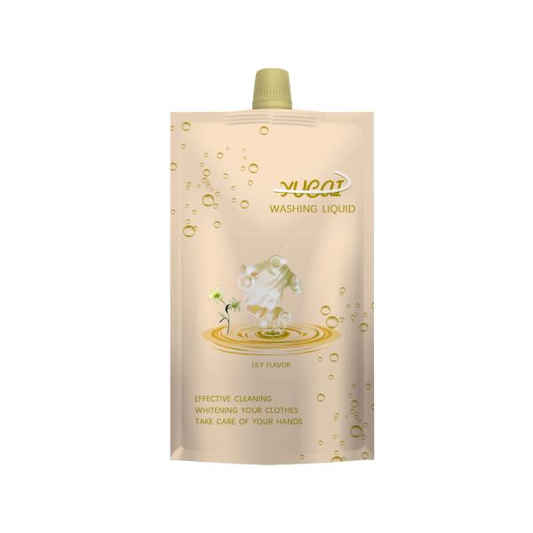 BRC SGS Washing Liquid Stand Up Pouch With Center Spout Packaging Bags