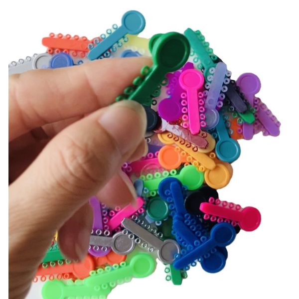 1000pcs/pack Dental Teeth Orthodontic Elastics Ligature Ties Mixed Color