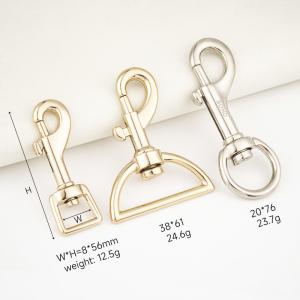 38mm Swivel Snap Hook Clasp 20mm Eye Bolt Snap Dog Hooks for Handbags Shinny