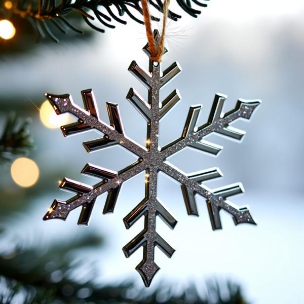 Winter Themed Decorations With Crystal Elegance Snowflake Ornament For Business Promotion Gifts