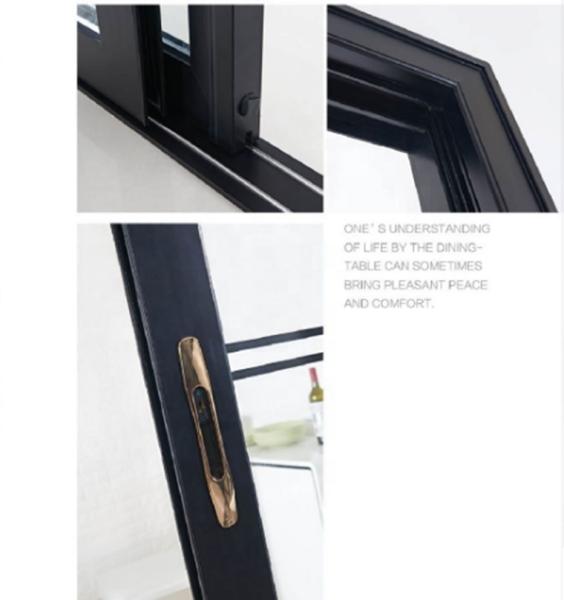 Three Tracks Black Aluminium Frame Glass Doors Foldable 2.0mm Thick