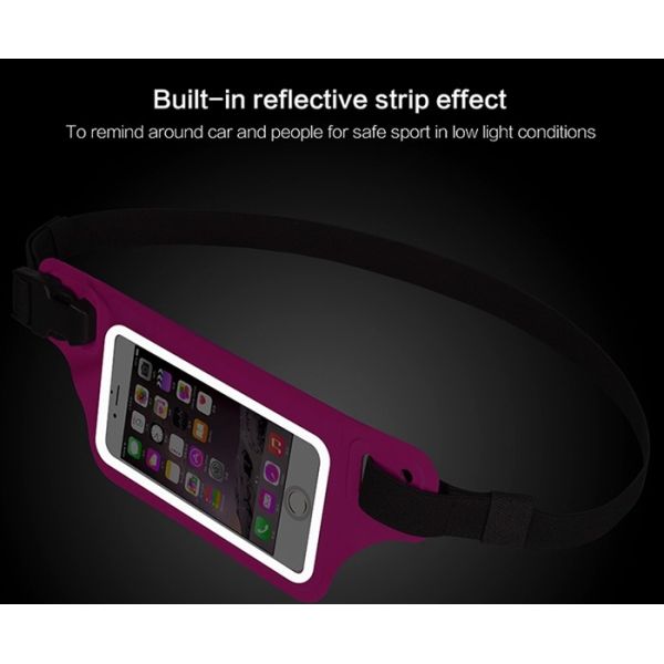 Sport LED Waterproof Running Belt / Elastic Waist Belt Tool Bag With Touchable Window