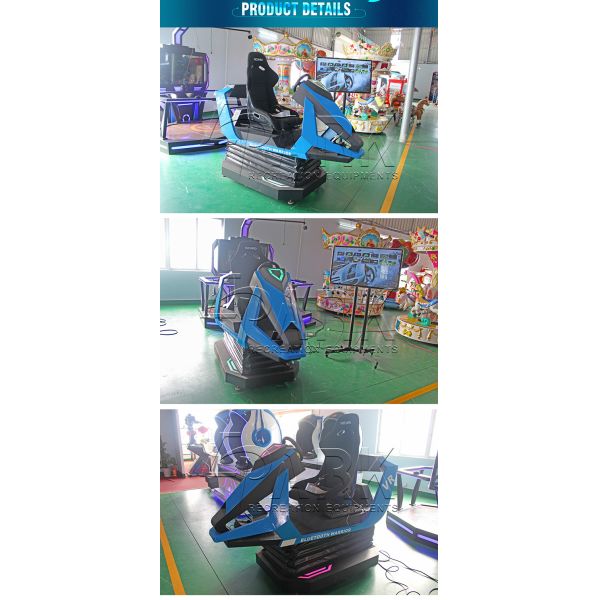 Amusement Virtual Reality Simulator Bluetooth Warrior Racing Car With 1 Seat