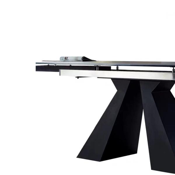 StylishExtend Rectangular Ceramic Marble Dining Room Table