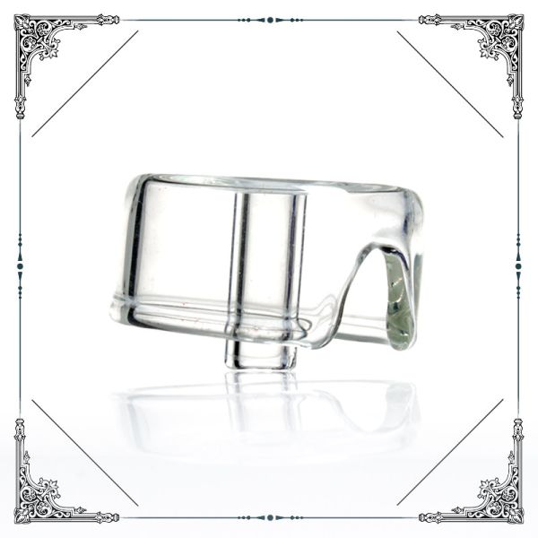 14MM Male Joint Blue Glass Honey Bucket Brosilicate Glass Bong Bowls With Carb Cap