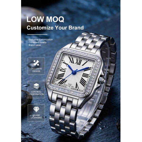 L'Onde Carrée: Women's Luxury Square Quartz Watch