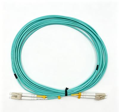 Low Insertion Loss Enterprise Storage Fiber Patch Cable With Dual Lcupc Ends ,  Om4 Dx 2.0mm Jacket 5m Length