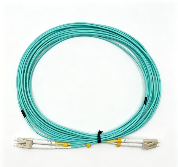 Low Insertion Loss Enterprise Storage Fiber Patch Cable With Dual Lcupc Ends ,  Om4 Dx 2.0mm Jacket 5m Length