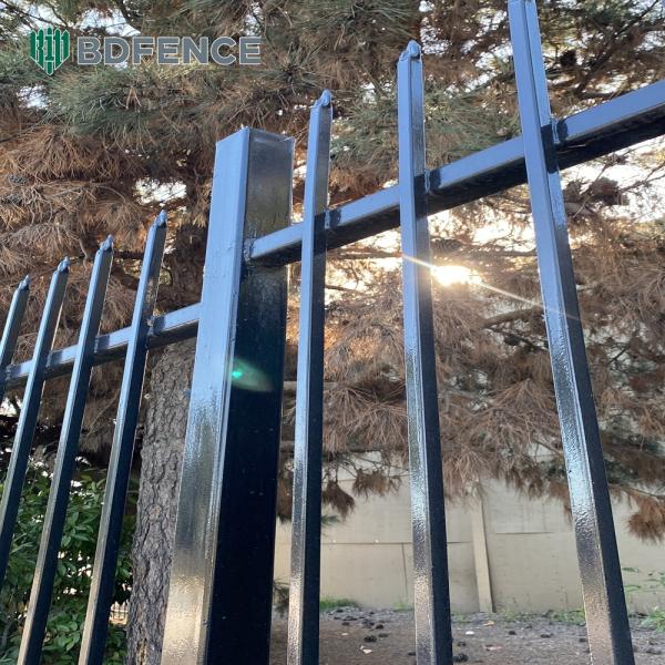 Modern Transparent Metal Tubular Fencing Unobstructed View
