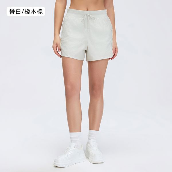 Lavender Drawstring Waist Athletic Shorts with Pockets for Women Casual and Workout Wear