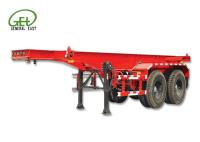 30T Capacidade 2 eixos 30ft Tanque Químico Esqueleto de viga reta Semi-remolque