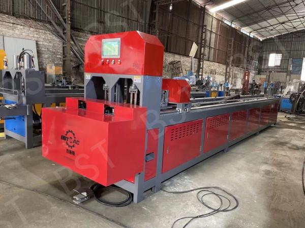FDA Hydraulic Tube Punching Machine For 3mm Zinc Steel Galvanized Pipe