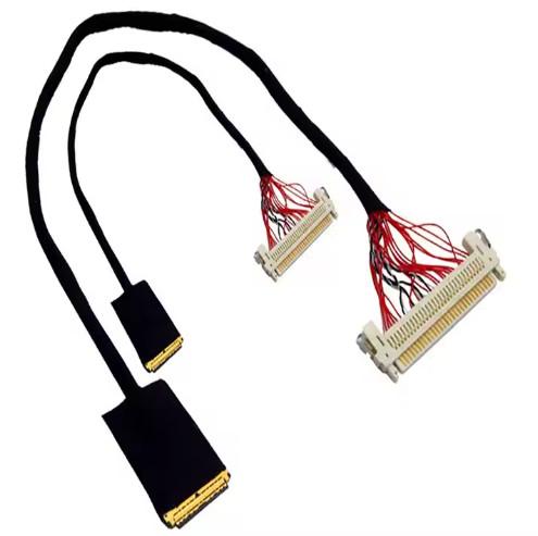 HRS DF13-30DS-1.25C à DF14-20S-1.25C 20 broches 30 broches 40 broches 50 broches 60 broches Assemblage de câble LCD personnalisé pour le panneau LCD