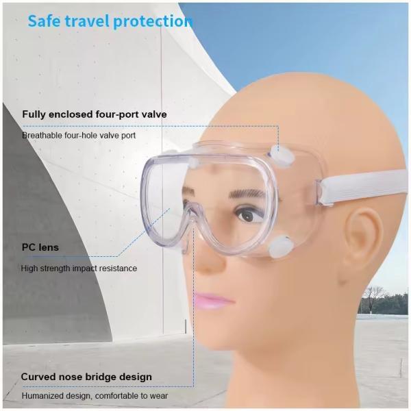 Polarização Barata Proteção Ocular PC Transparente ANSI Z87 Proteção Anti Neblina Lente Proteção Ocular Óculos de Segurança Médica