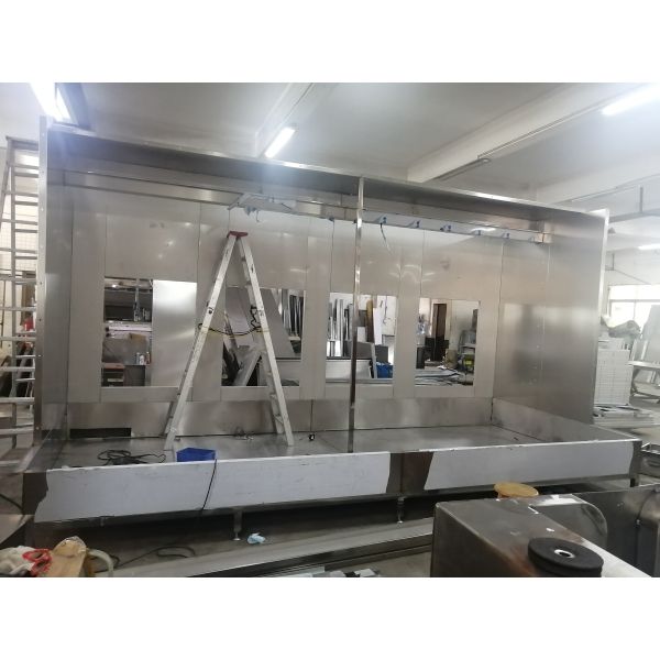 Explosion Proof SUS201 Water Curtain Spray Booth 4KW Centrifugal Fan