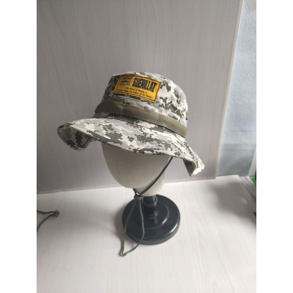 Polyester Outdoor Fisherman Hat 56cm Camouflage Pantone Color