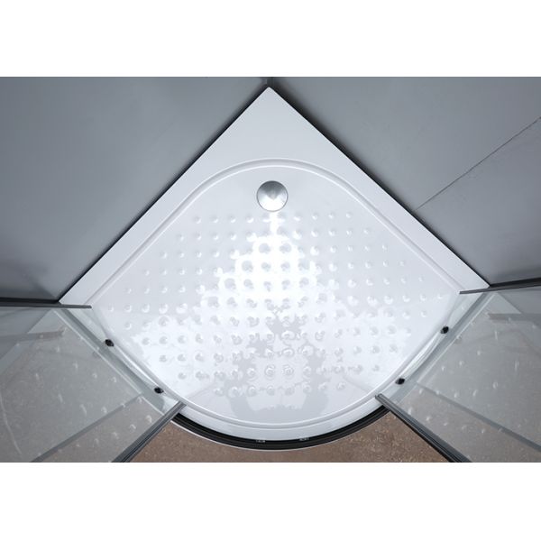 Curved Corner Shower Enclosure , 900x900x2000mm Shower And Bath Enclosures chrome aluminium