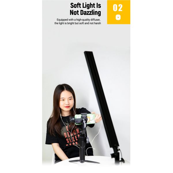 Full Color Stage Lighting Equipments Stepless Dimming Photo Booth Light Fill