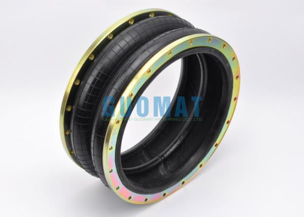 2H520217 Rubber Air Bads M10 Screw Thread Double Convoluted Air Spring With Flange Ring