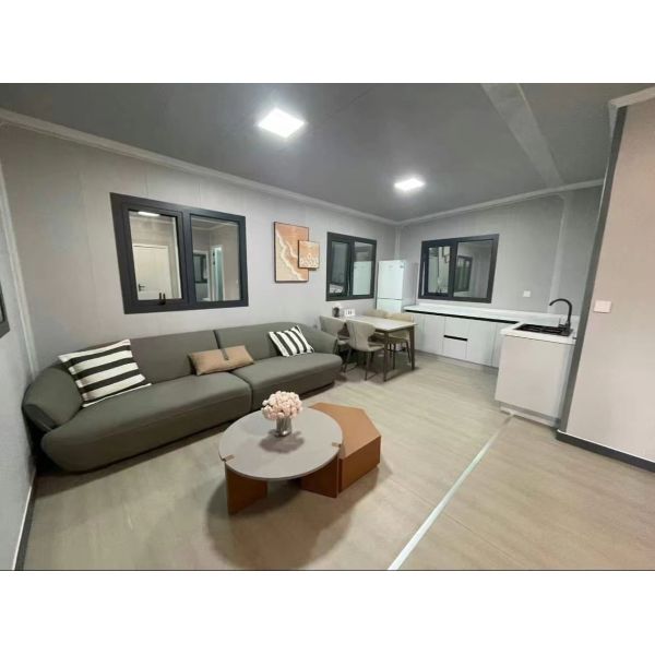 Apartamento de lujo de oficina prefabricado Contenedor de almacenamiento Casas de 2 pisos 2 dormitorios móviles