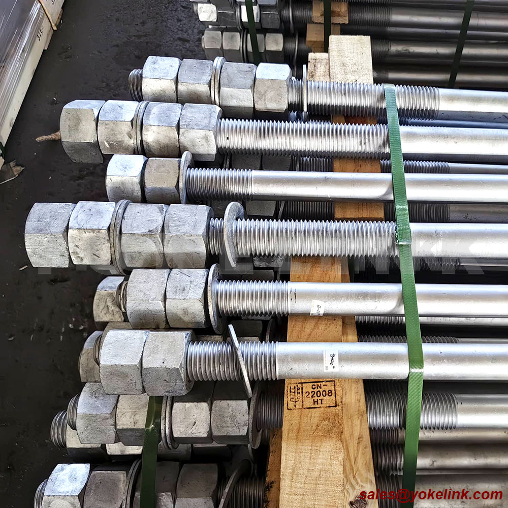 ASTM F1554 Grade 55 Anchor Rods 3/4''–2 for Utility Pole Foundations