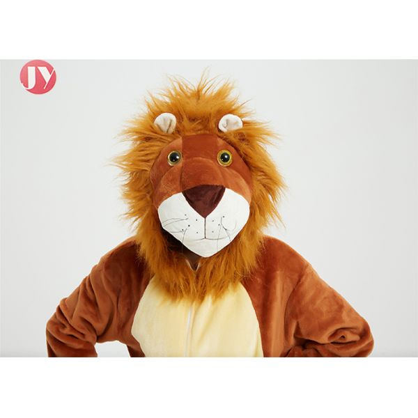 Wholesale Supersoft Fluffy Flannel 3D LION Kigurumi Romper Onesie pajamas