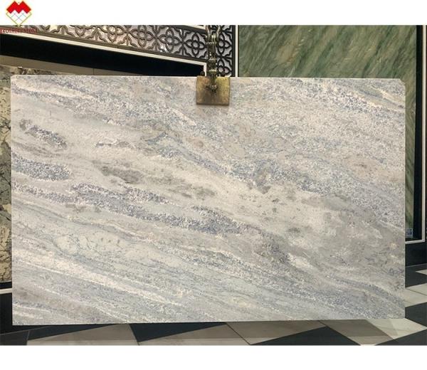 Big Slab Backlit Calcite Azulata Brazil Diamond Blue Crystal Marble Sheet Wall Slabs