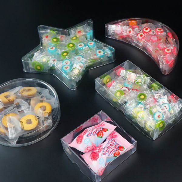 Sucrerie se pliante claire 0.20mm de chocolat d'ANIMAL FAMILIER de boîte-cadeau en plastique de fraise