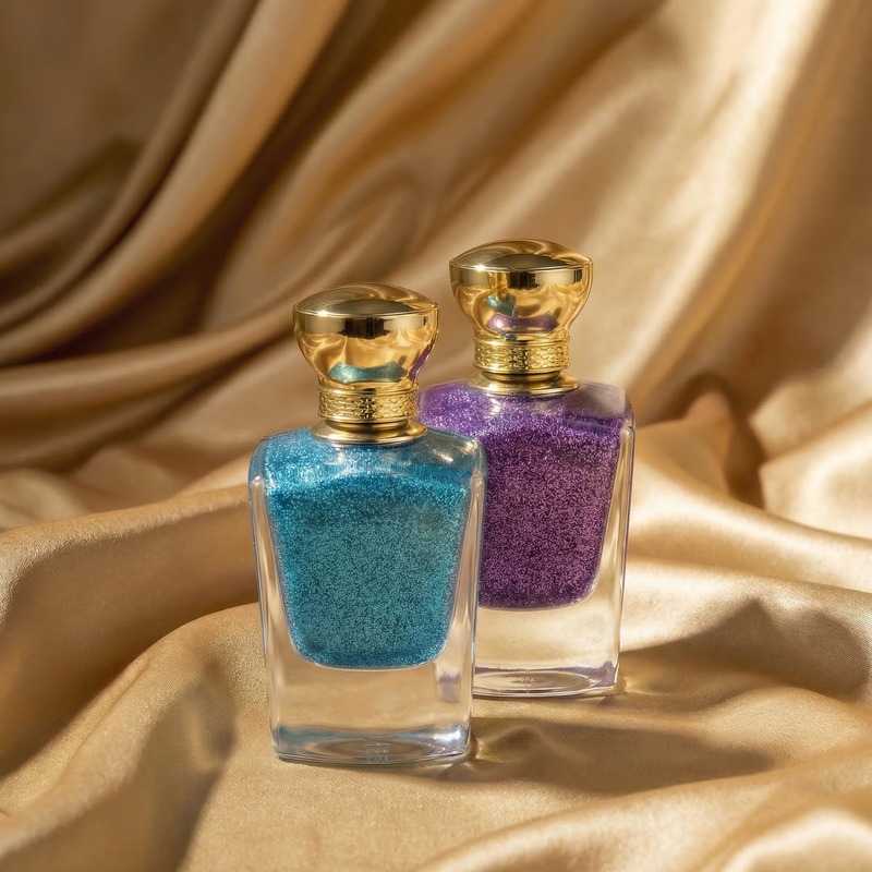 100ml Glass Perfume Bottles Beveled Rectangle Inner Coating Metal Cap Empty