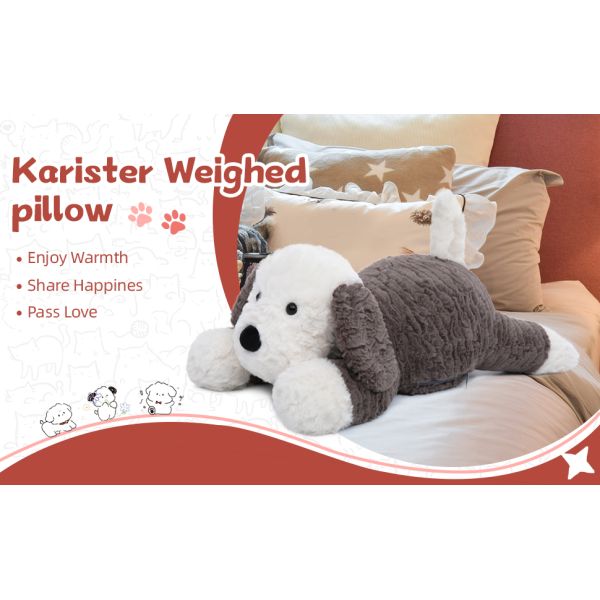 4Lbs Large Heated Unscented Microwavable Dog Throw Pillow 24inch Weighted Stuffed Dog Toy Factory OEM Custom Supplier