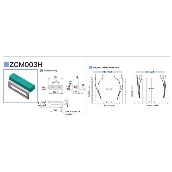 ZCM001H Composite Magnets for High Precision Positioning Sensor Detecting Distance Accuracy