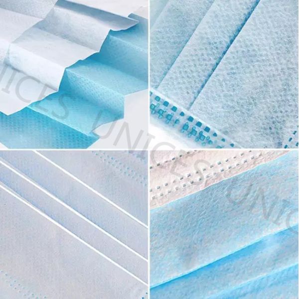 Blue Color Disposable Medical Mask , Hypoallergenic Dental Masks Ear Mounted