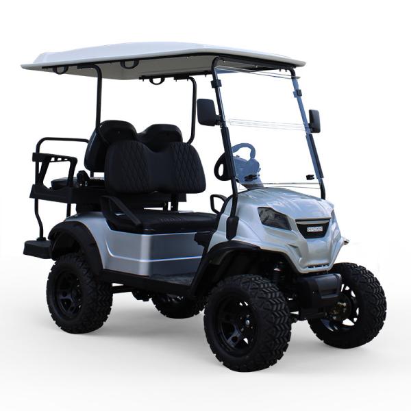Electric Golf Cart 4 Seater With 48V5KW AC Motor And Aluminum Alloy Hub Curb Weight 400-500kg Customized Model