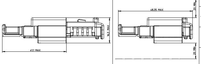NSCC Automotive Terminal Connectors Unsealed 1.50mm Female Housing 98822-1031