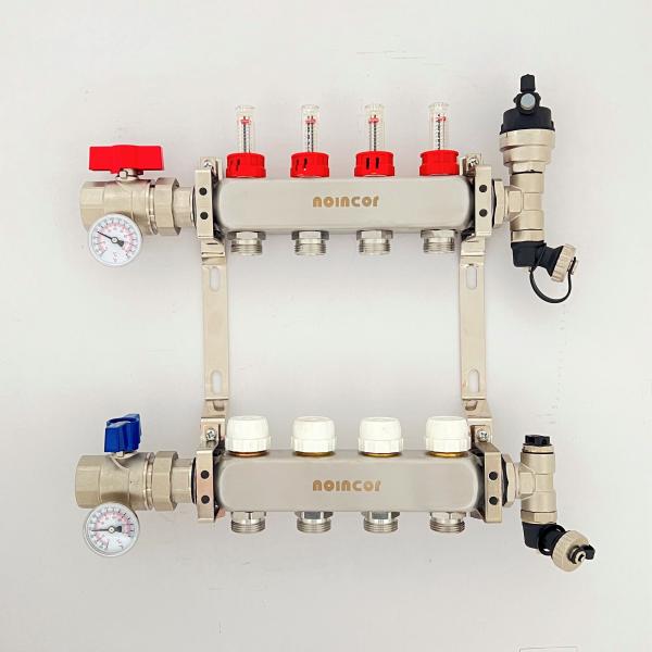 Stainless Steel Manifold Packages for Radiant Heating ,1 Manifolds with Zone Flowmeters