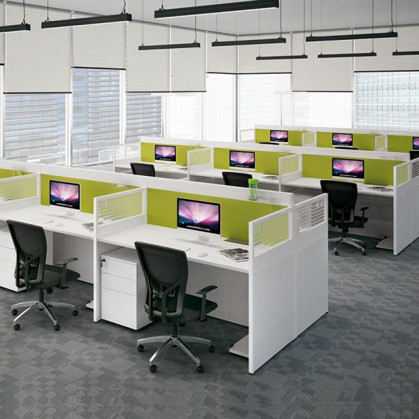 Зелёный модульный 2 4 6 человек офисные рабочие станции Стол с верхним шкафом