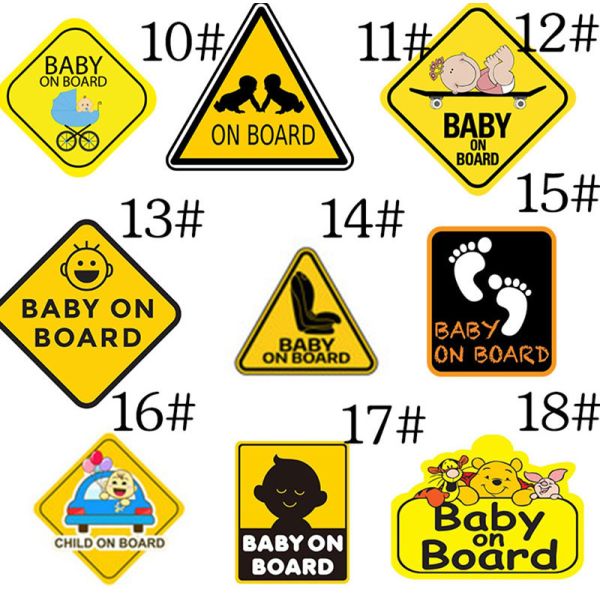Customized Warning Kiss Cut Stickers Decals For Car Window Baby In Car
