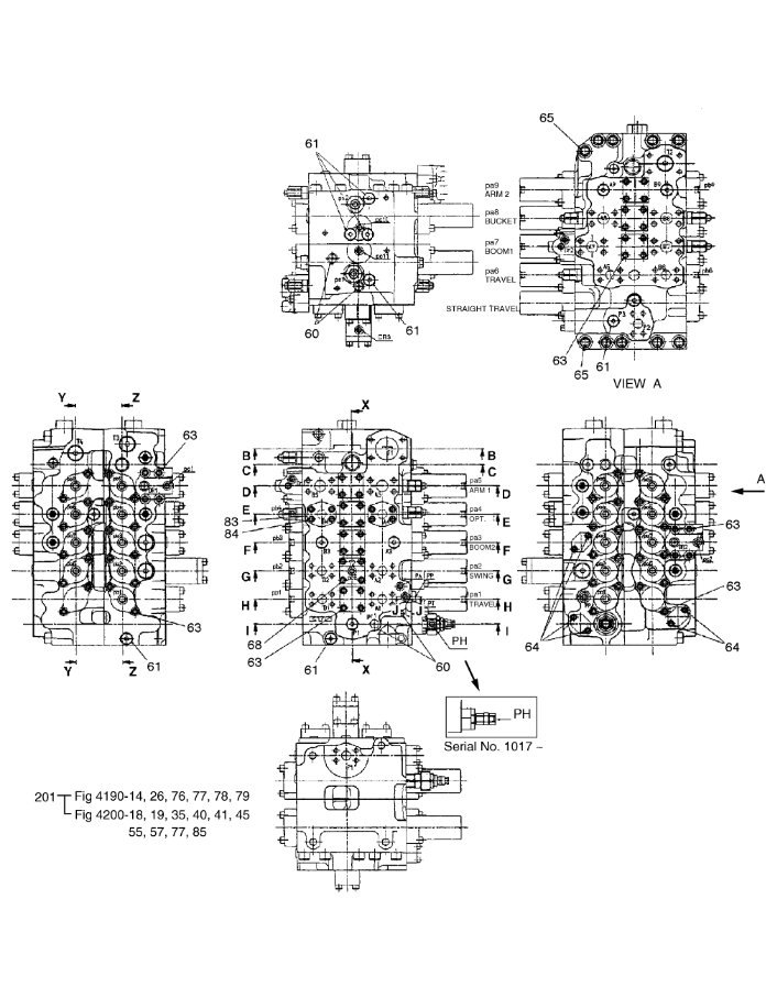 420-00281A 420-00281B C0170-61917 DOOSAN SOLAR 420 DX420 DX500 DX520 Главный клапан управления
