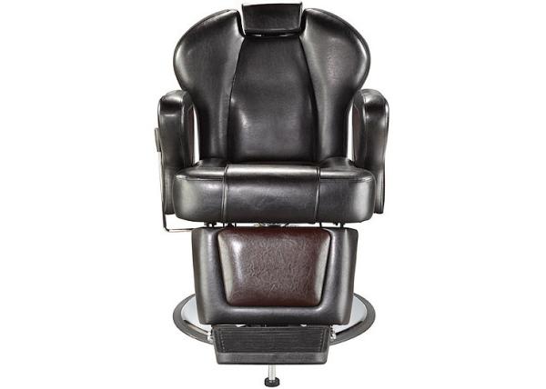 WT-6924 Brown Vintage Barber Shop Chairs Reclining Backrest With Tilted Footrest