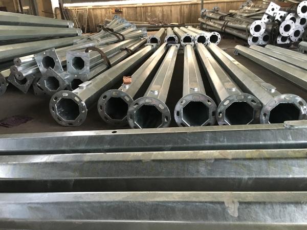 Hot Galvanized Q235 Steel 6m 7m 8m LED Street Light Pole
